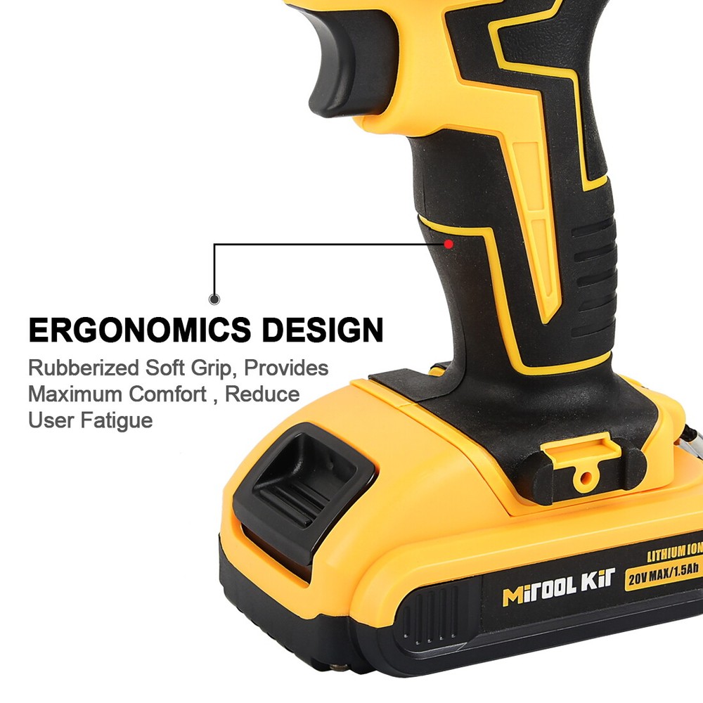 20V Electric Screwdriver Rechargeable Kit Cordless Drill Drill Driver Bits Set