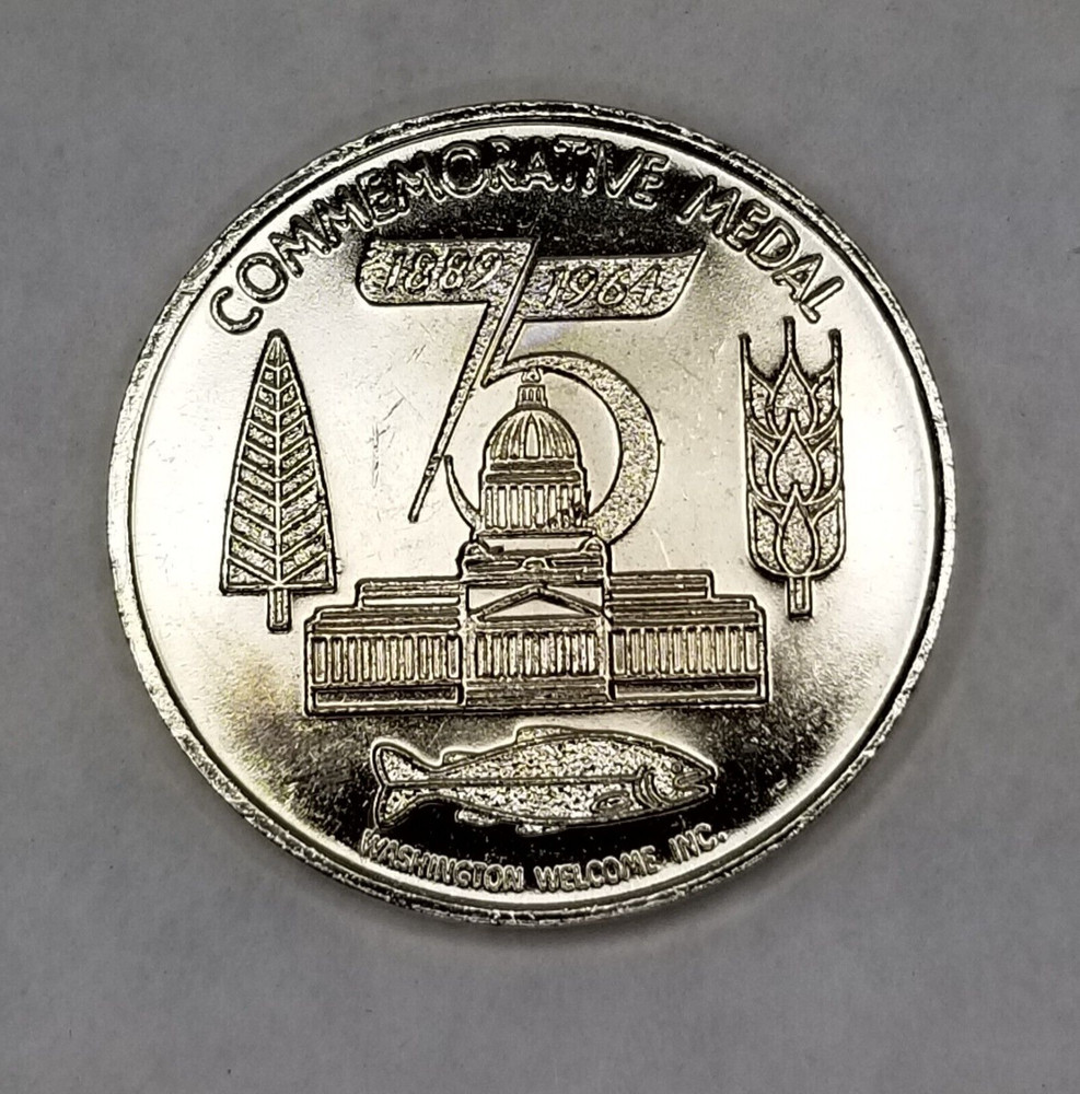 Washington State Diamond Jubilee 1964  Commemorative Medallion