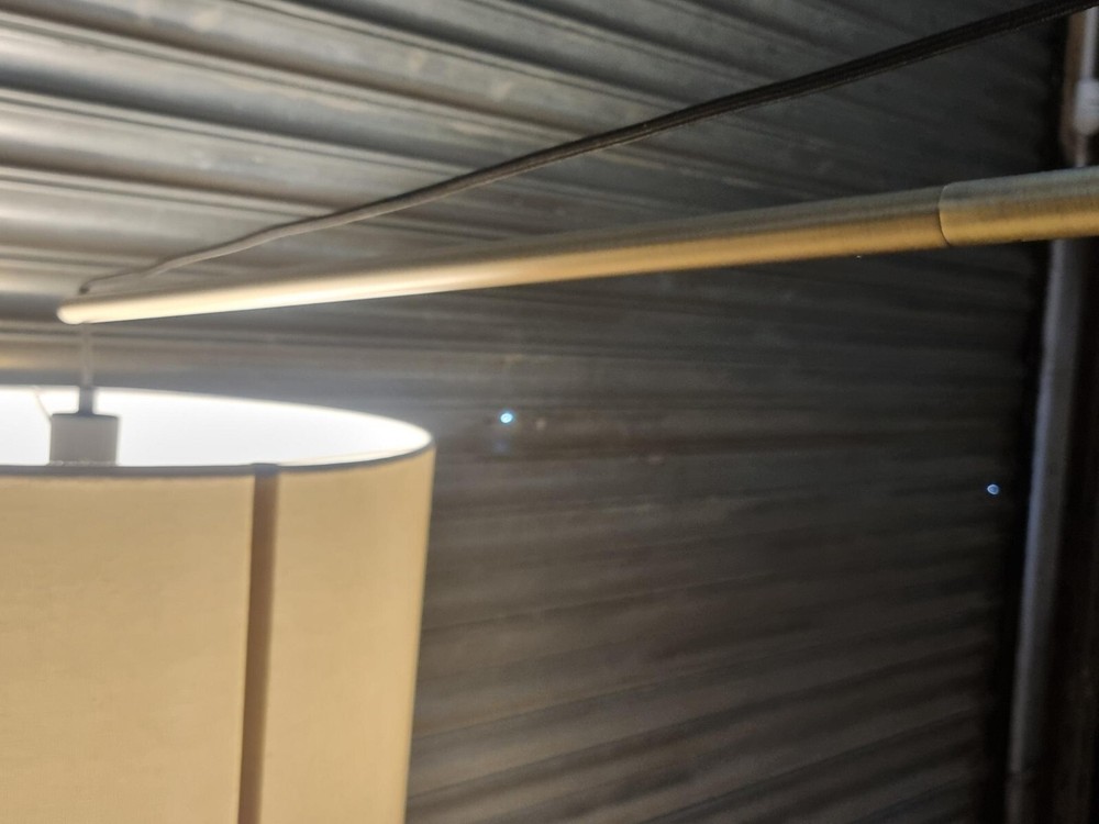 Angular Oversized arched overreach Floor Light in Matt Brass (NO SHADE)