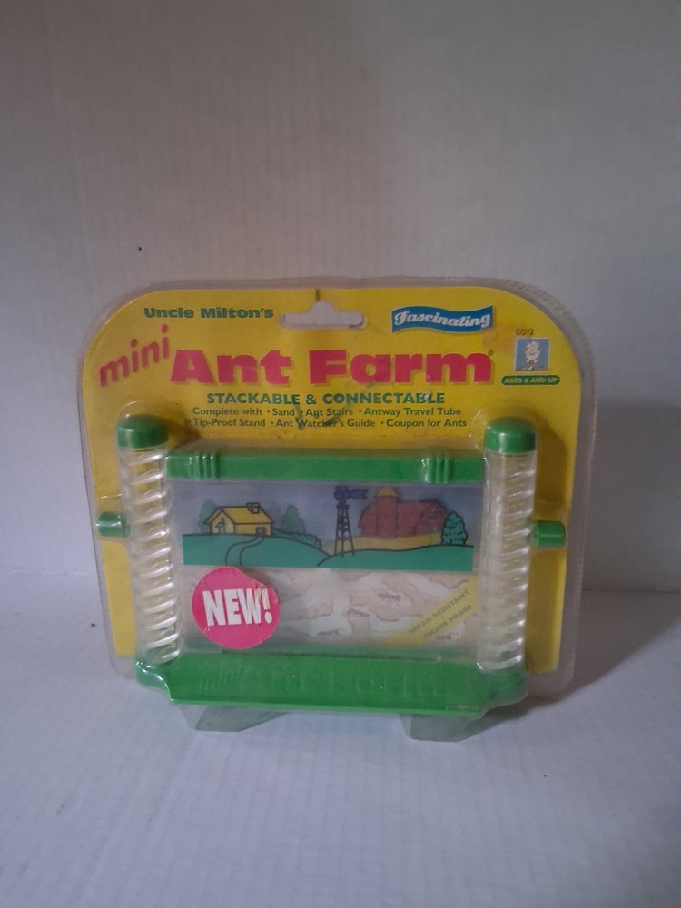 Uncle Milton's Mini Ant Farm Green Stackable & Connectable New Sealed