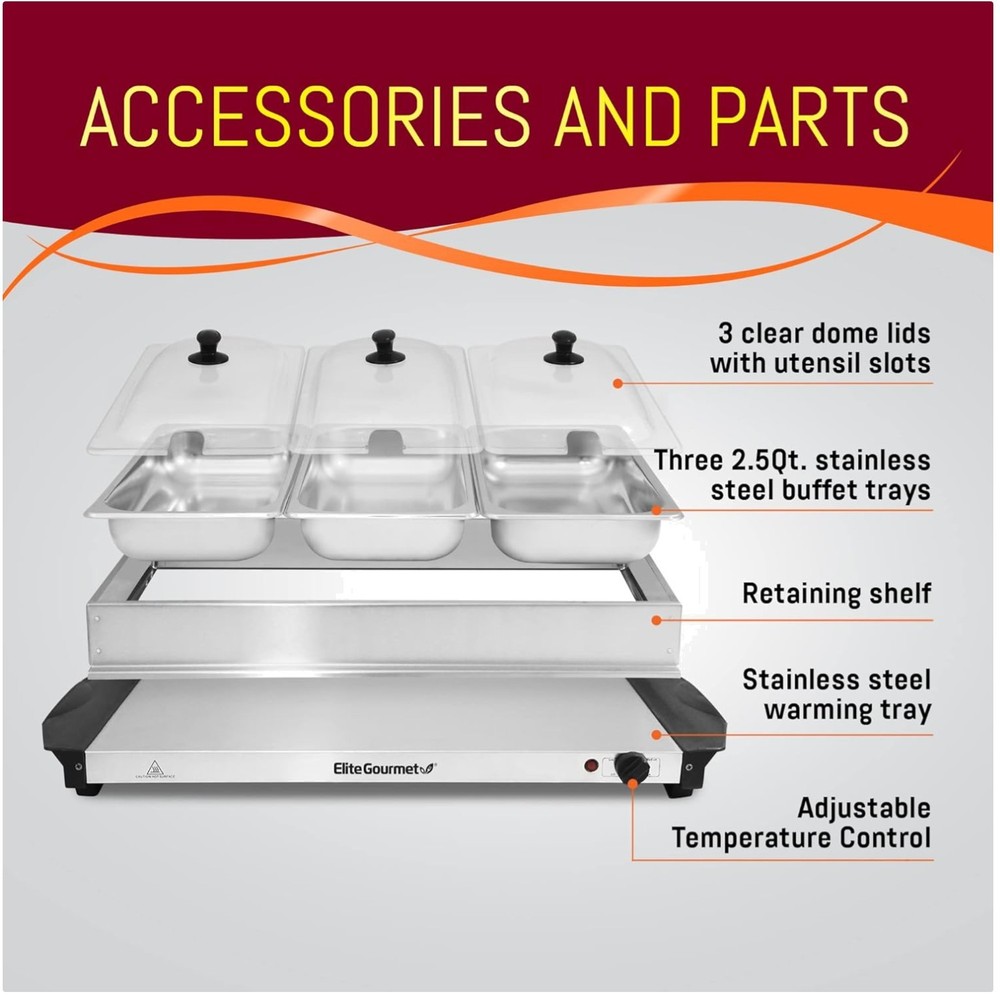 Stainless Steel Buffet Server, Holiday Entertaining