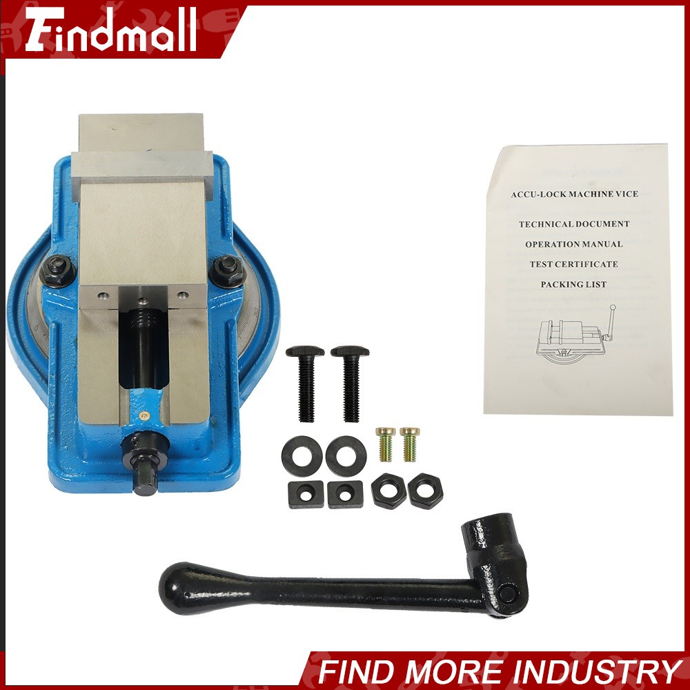 Findmall 3" Milling Machine Vise Lockdown Vise Bench Vice 360 Degree Swivel Base