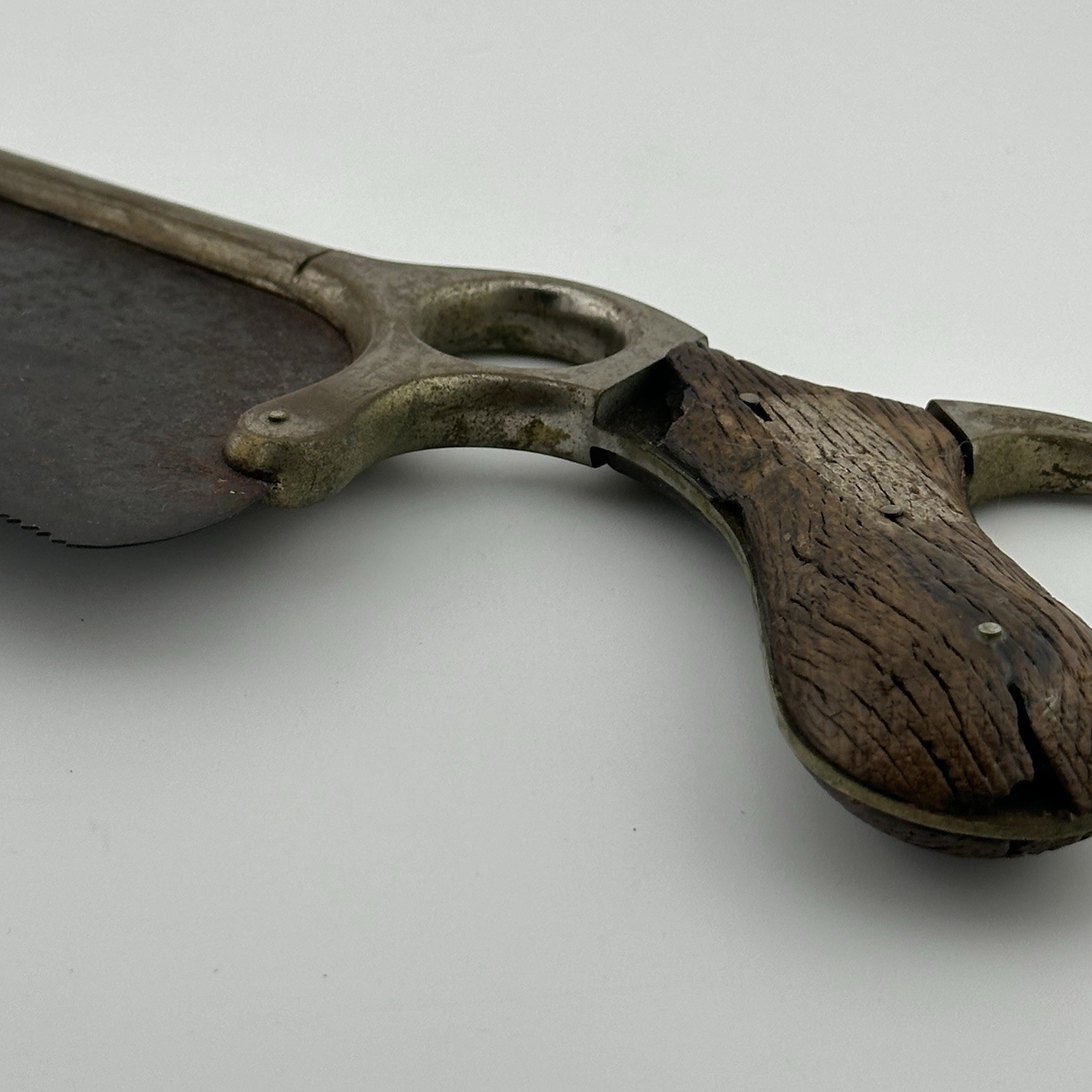 Antique 1800s US Civil War Era Leslie & Co Surgeon Amputation Bone Saw Doctor