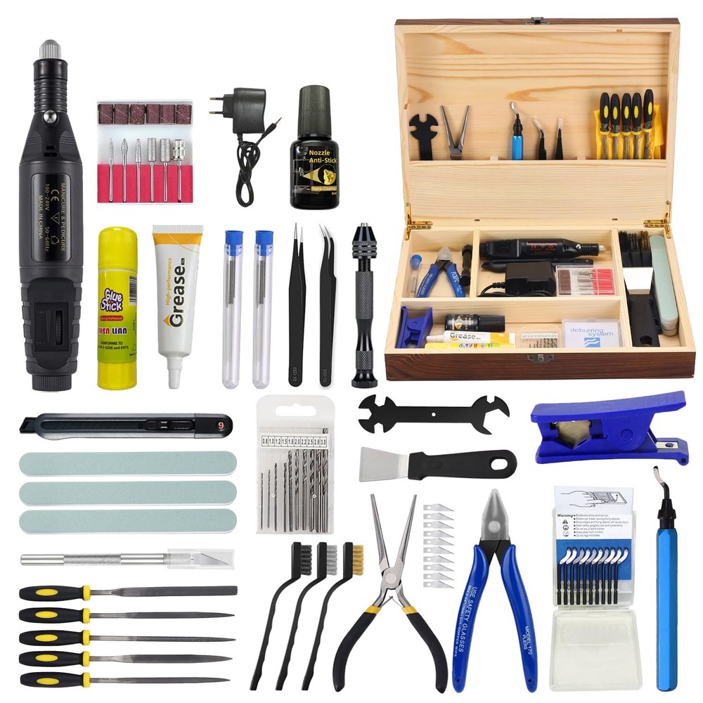 3D Printing Tools Kit, Essential 3D Printer Accessories with Wooden Toolbox |...