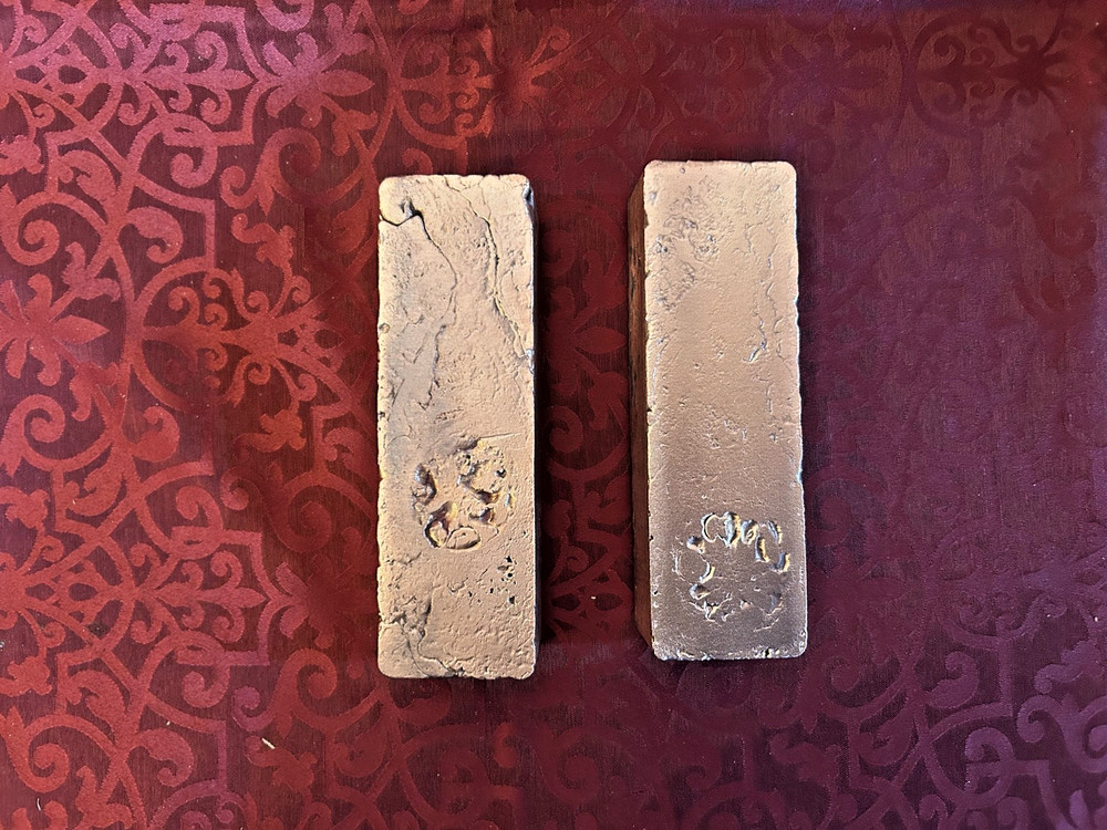 COPPER BARS INGOTS HAND POURED .999 11 POUNDS