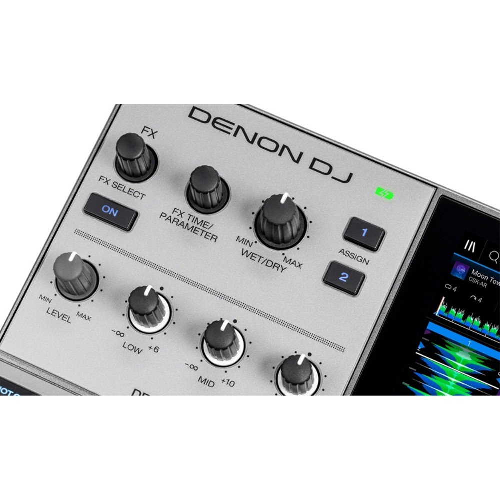 Denon PRIME GO+ Portable Battery Powered Standalone DJ Controller w Silver Case