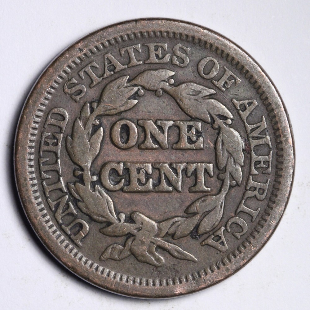 1847 Braided Hair Large Cent CHOICE FINE E328 YNC