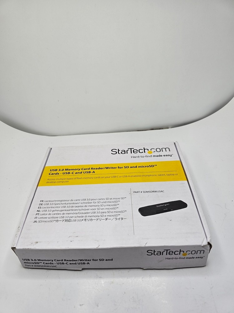 StarTech.com SDMSDRWU3AC USB 3.0, USB C & A Memory Card Reader for SD/MicroSD