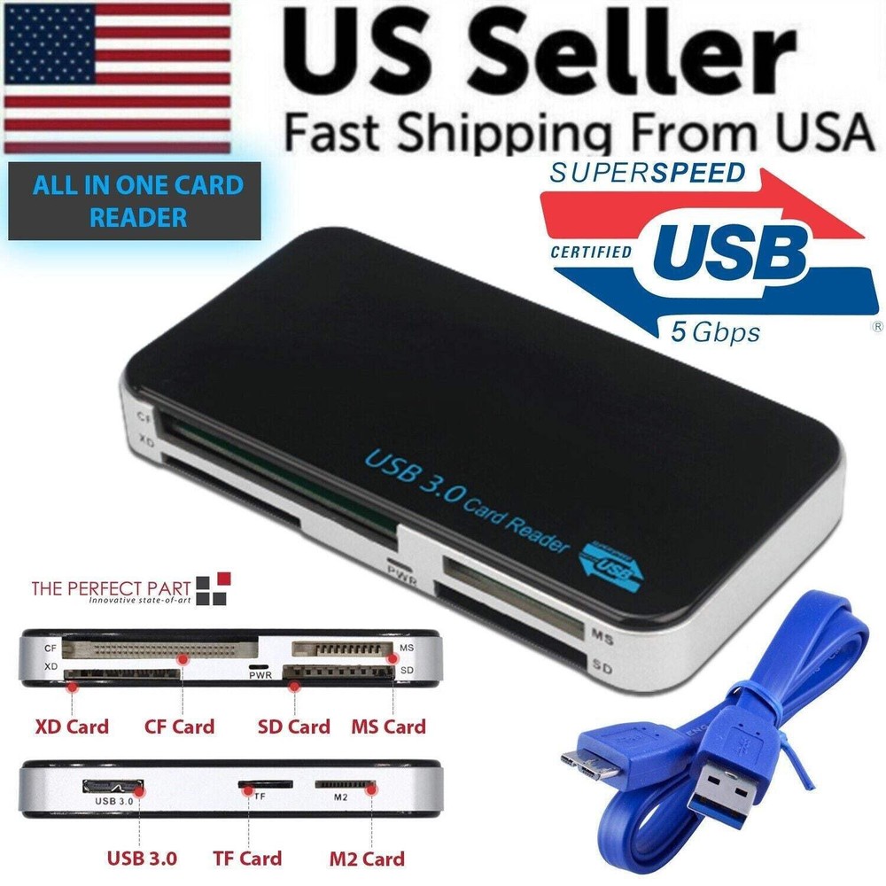 Card USB Reader Memory 3.0 Adapter Micro for Reader, CF/TF/SD/Micro SD/XD/M2/MS