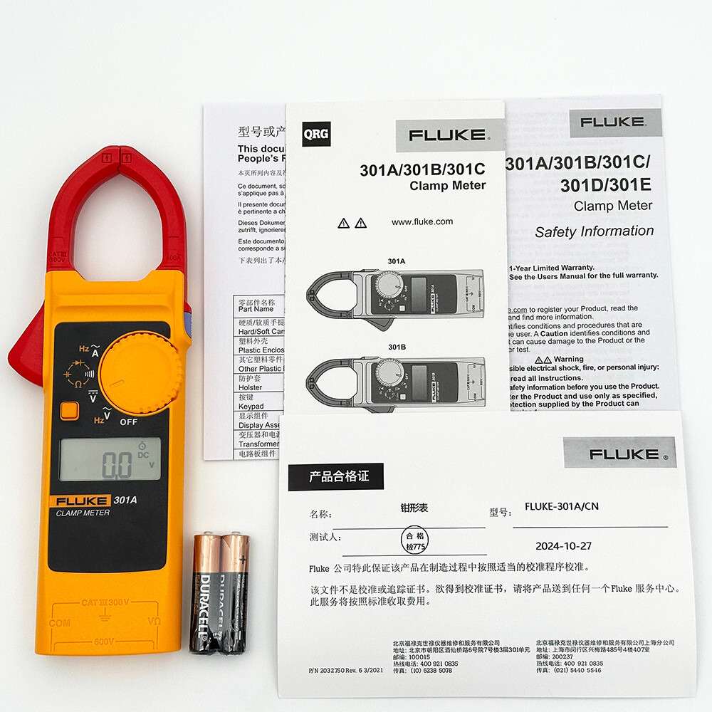 Fluke 301 Series Clamp Meter AC Current AC/DC Volt Voltage/Current Frequency Ω