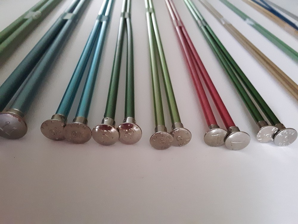 12 Complete Sets Single Point Knitting Needles Boye Bates other, 14" Long KN8