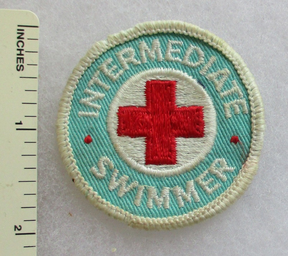 Original AMERICAN RED CROSS INTERMEDIATE SWIMMER PATCH Smaller Sized