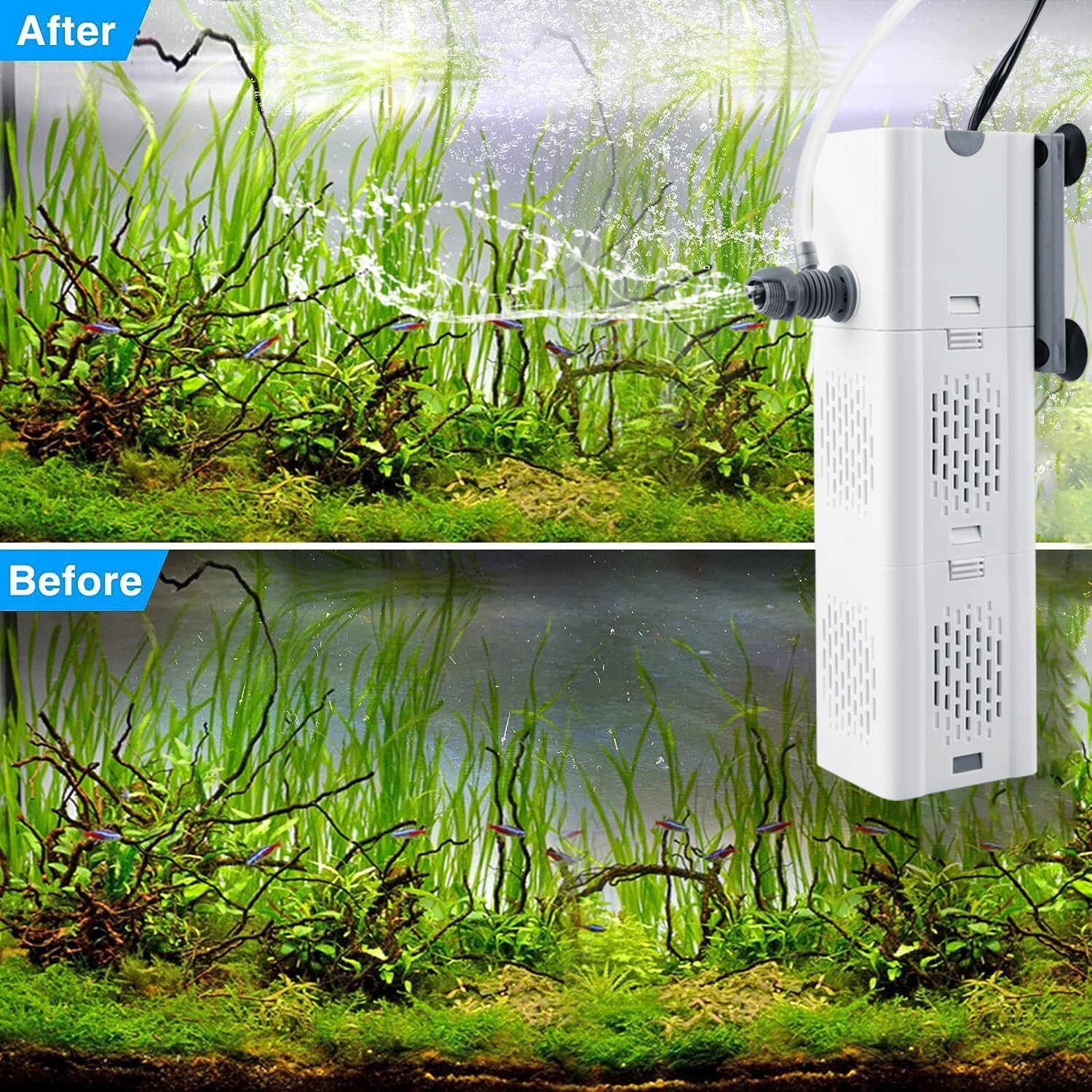 90 GALLON Internal Aquarium Fish Tank Canister 475 GPH Filter Water Filtration