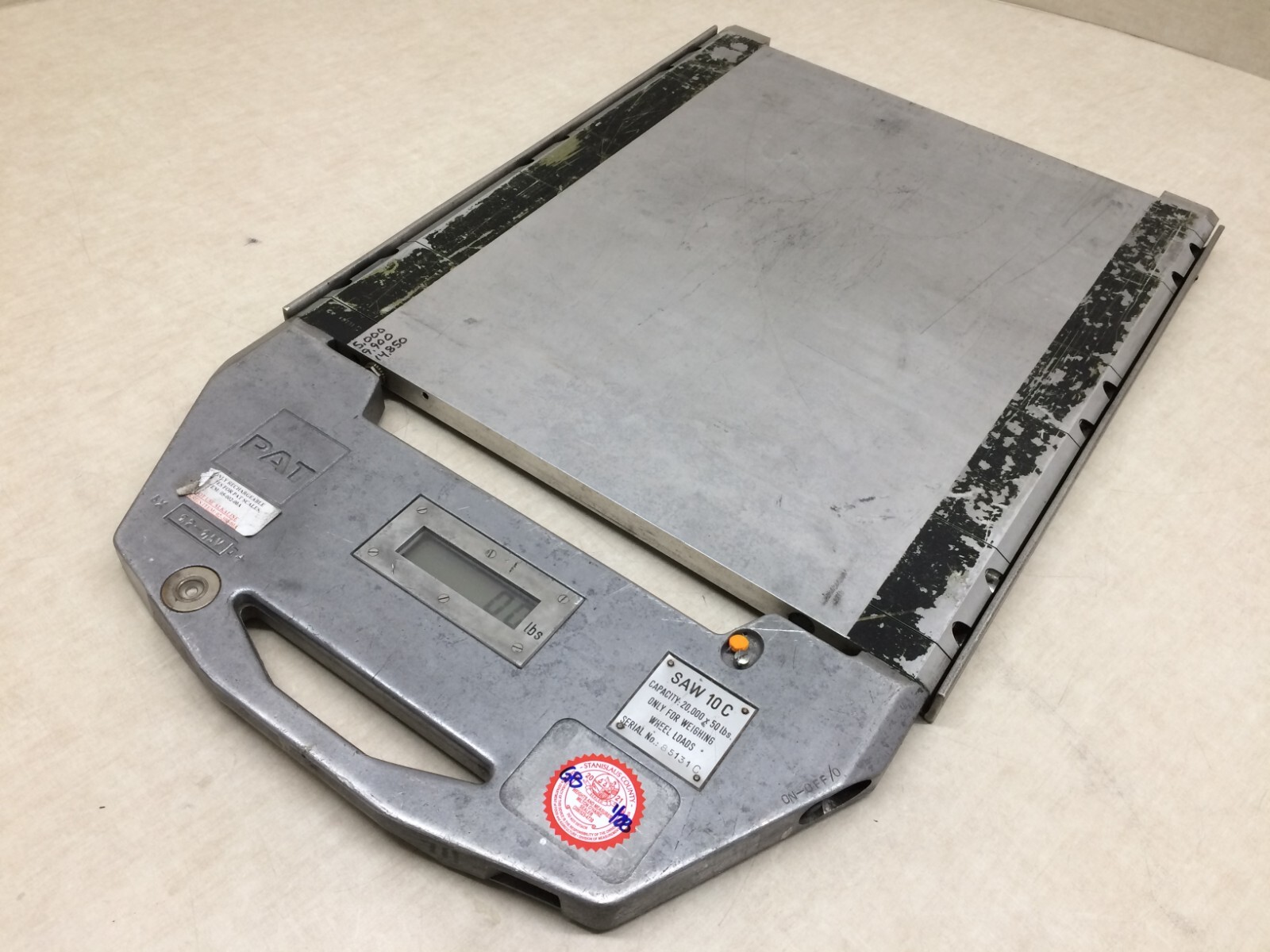 PAT Kruger Digital Wheel Load Scale SAW 10C Portable Truck Axle Weigher