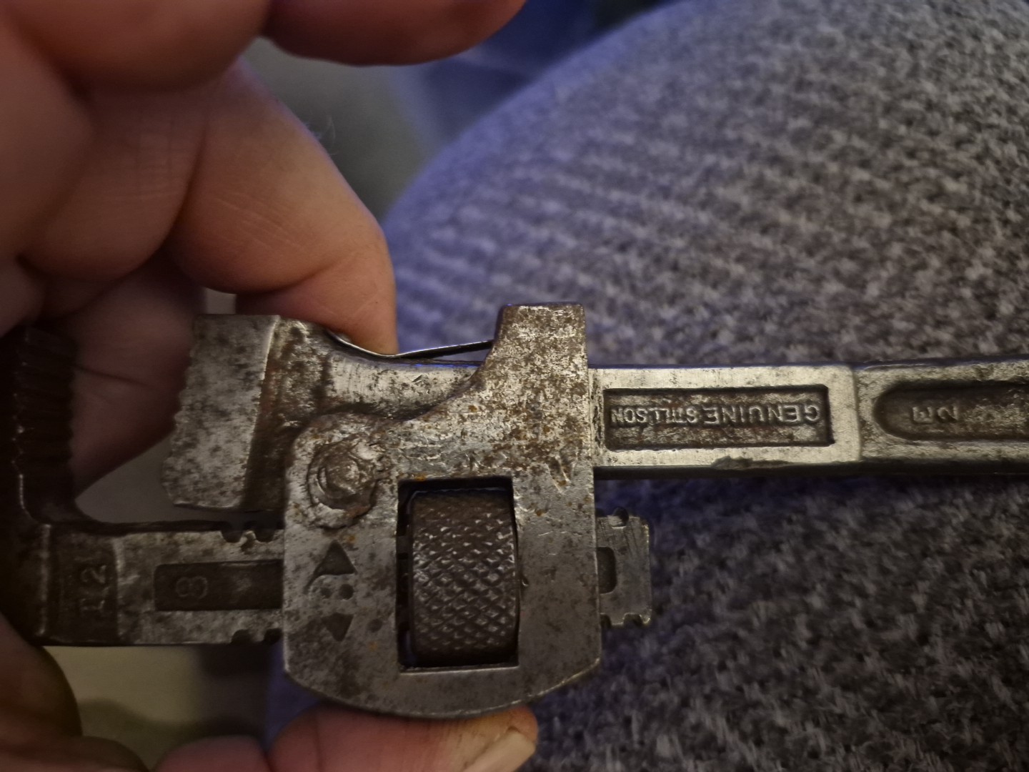 VINTAGE GENUINE 8" WALL WORTH STILLISON MONKEY PIPE WRENCH. MADE IN USA .