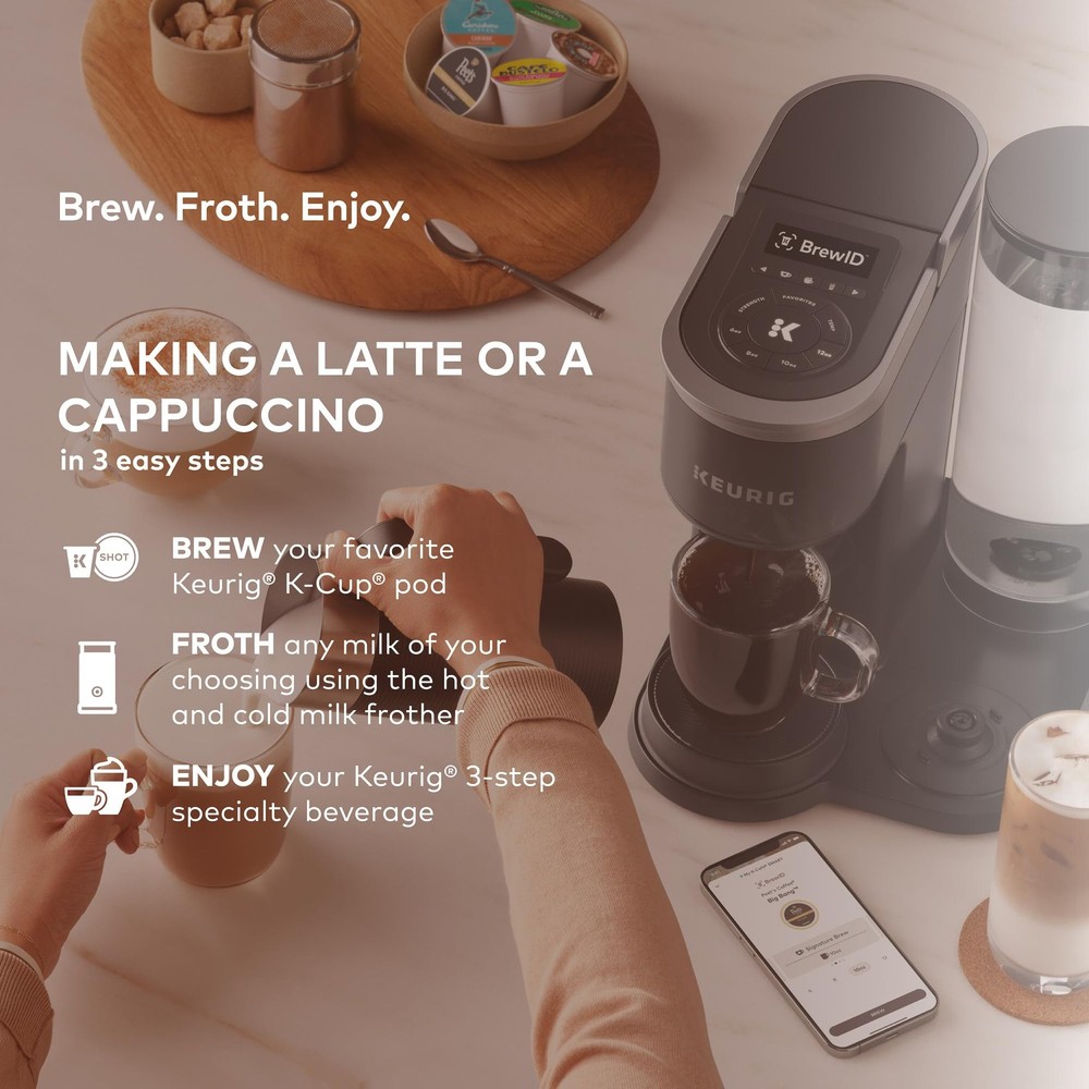 K-Cafe SMART Single Serve K-Cup Pod Coffee Maker, Black