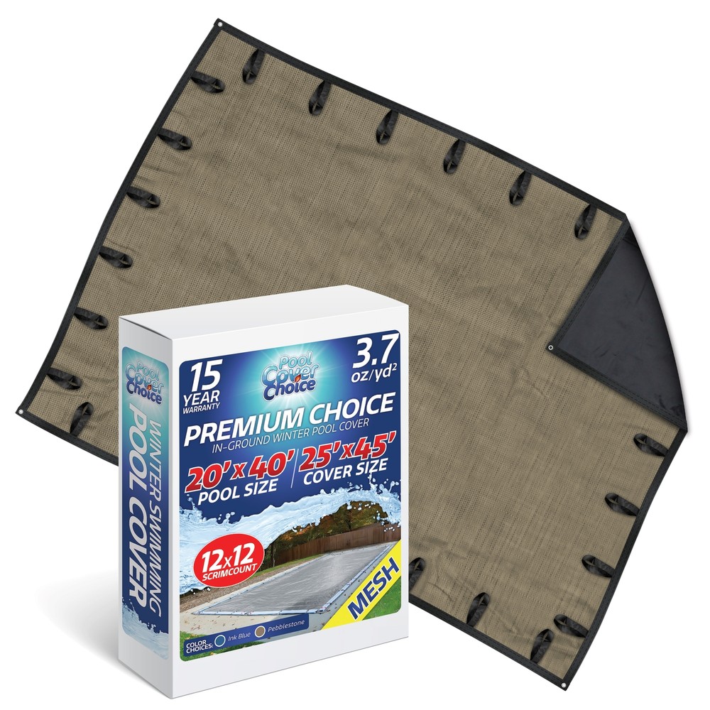 PoolCoverChoice Winter Swimming Pool Cover for 20 ft x 40 ft Rectangular Pool