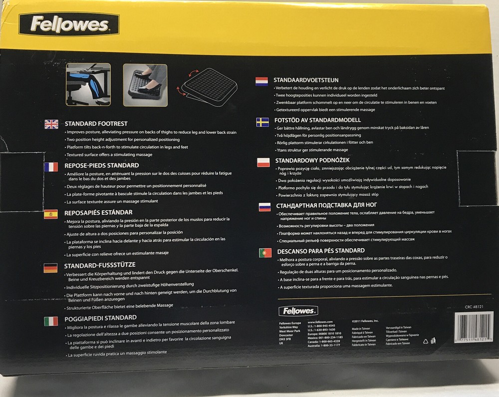 Fellowes Standsrd Footrest model CRC48121