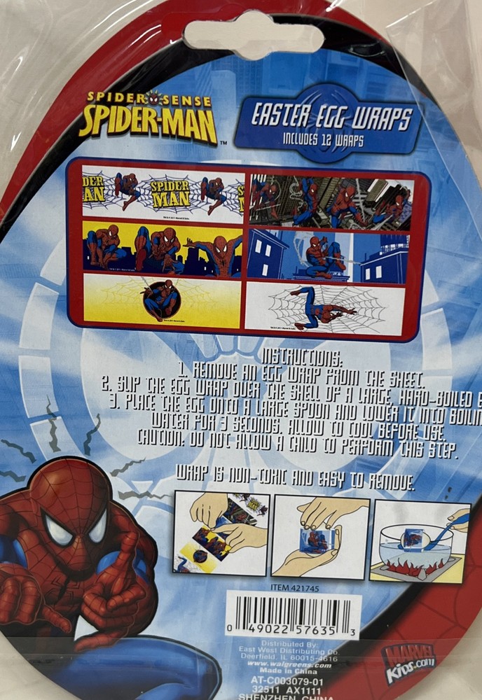 Spider-Man Easter Egg Wraps 12ct