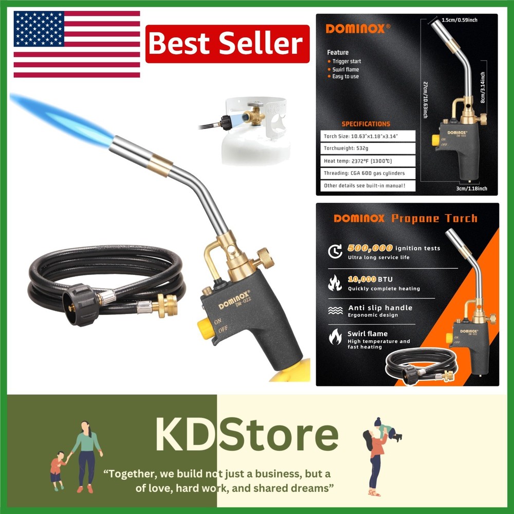 High-Intensity Propane Torch Kit with 5FT Hose & Trigger Start