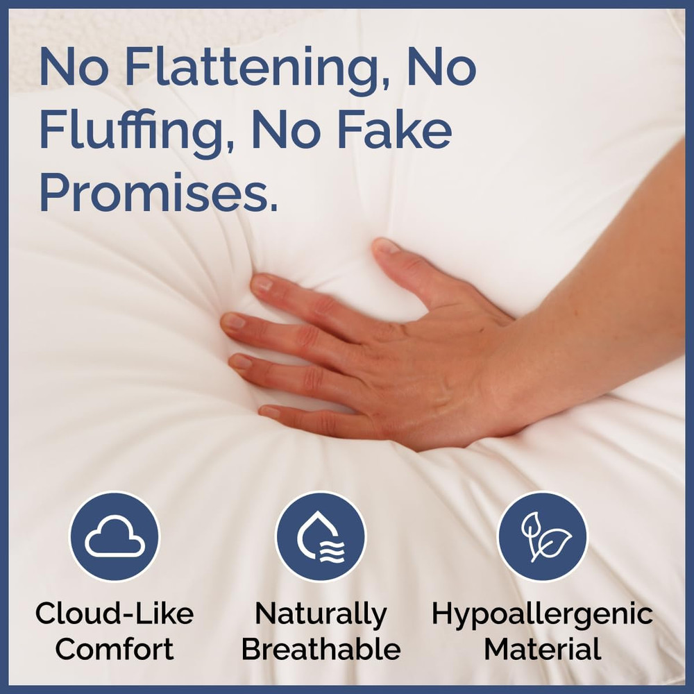 Queen 4-Piece Sheet Set & 2 Cotton Bed Pillows Bundle