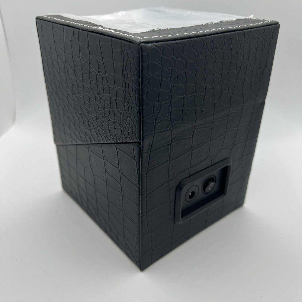 Efaithtek Automatic Single Watch Winder Black Crocodile Pattern Leather