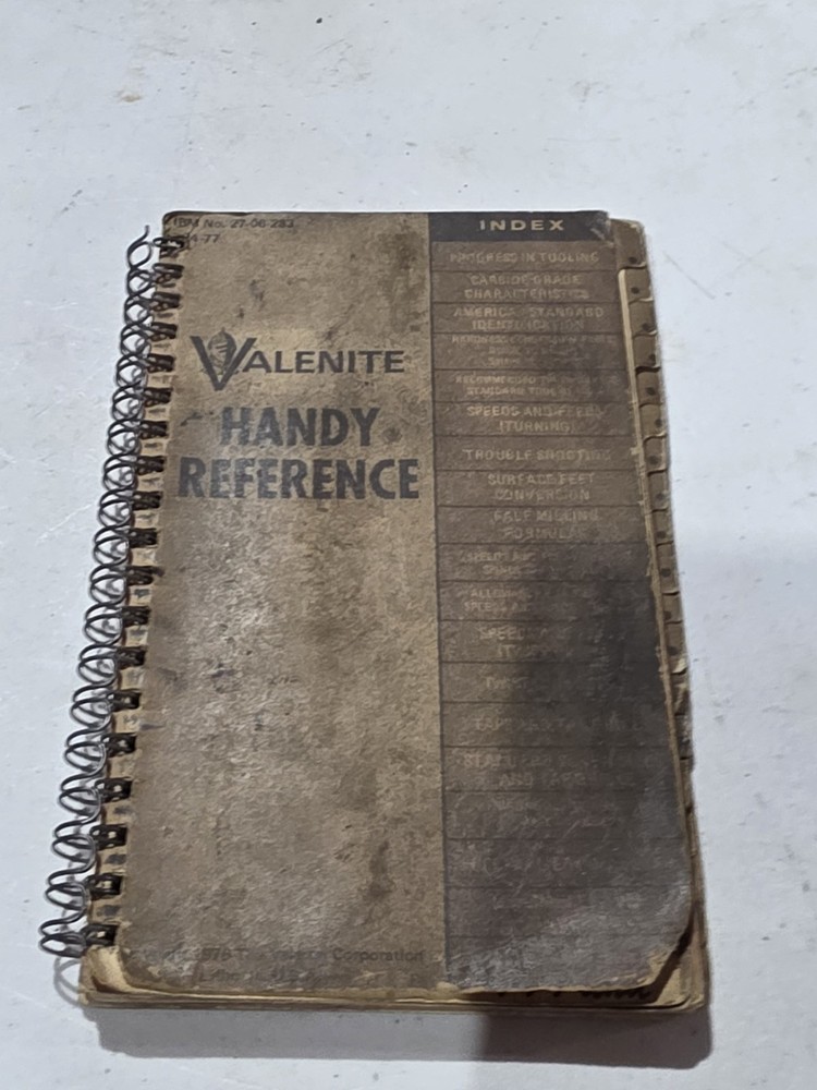 Vintage Valenite Handy Reference Book