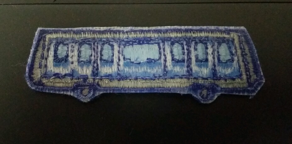 BLUE TRANSIT BUS Iron or Sew-On Patch