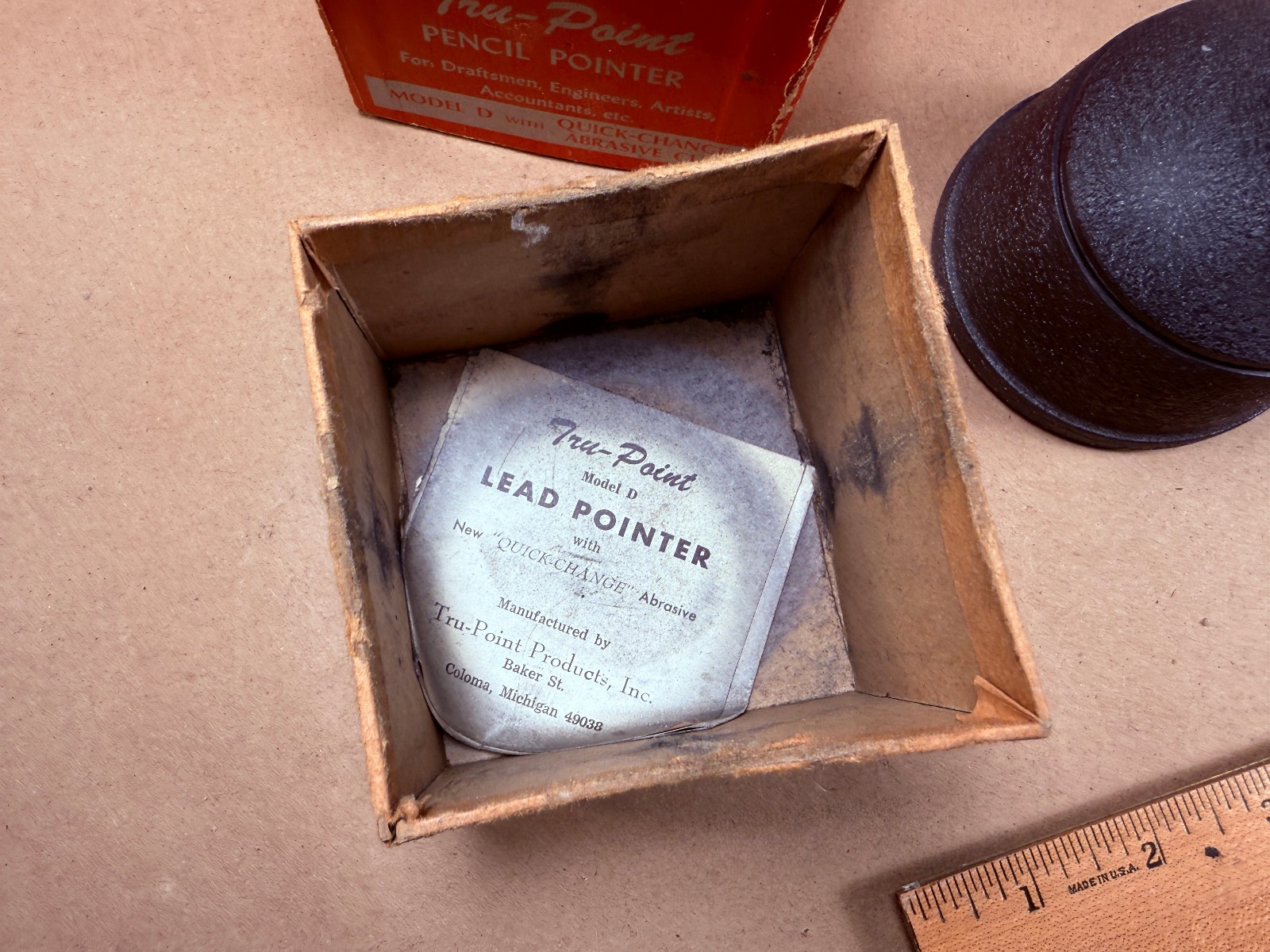 Tru-Point Pencil Pointer Variable Taper Model D in Original Box Made USA