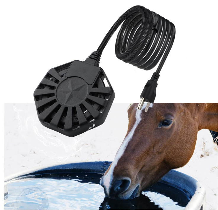 500W Horse Water Heater Thermostatic Stock Tank De-Icer Trough Livestock