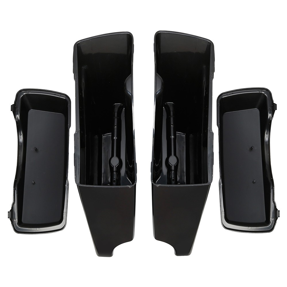5" Stretched Hard Saddle Bags & Conversion Bracket Fit For Harley Softail 84-17