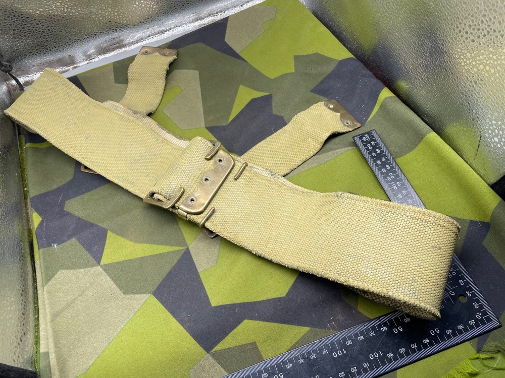 Original WW1 British Army 1908 Pattern Webbing Belt - Approx Size 40" Waist