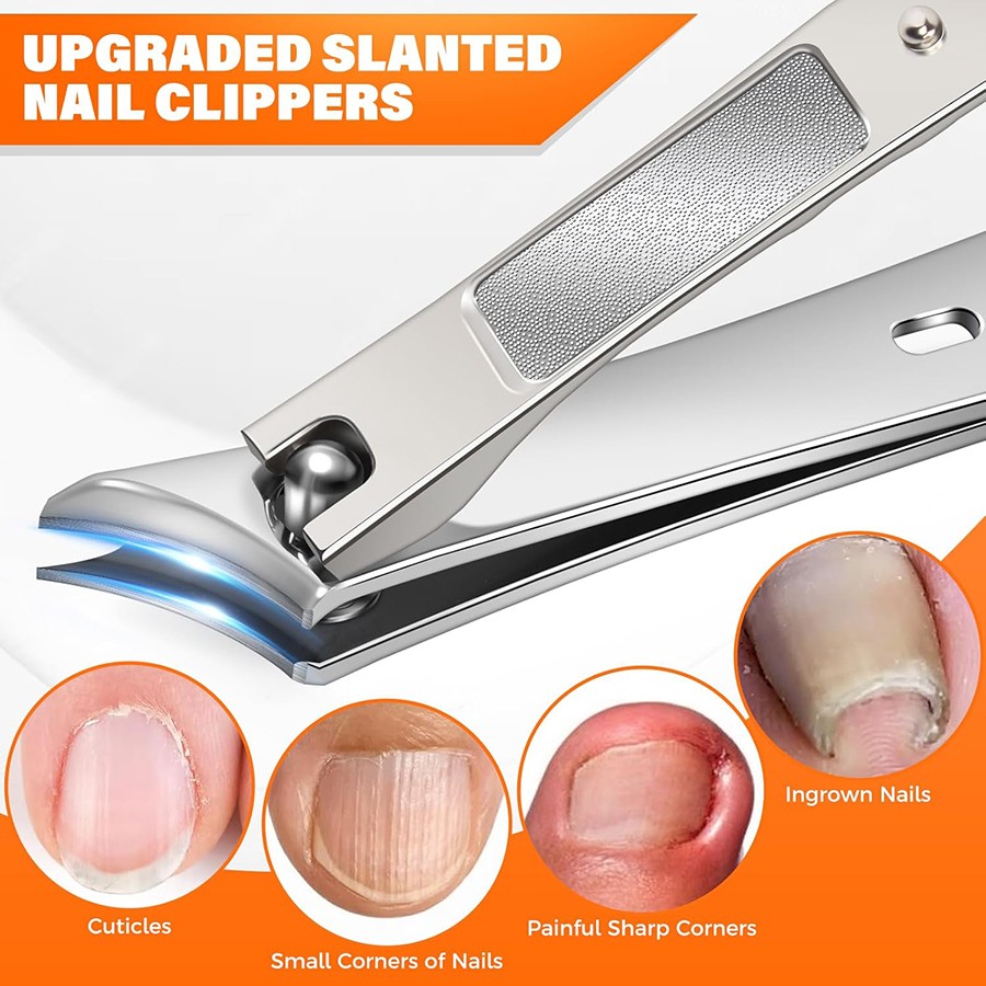Stainless Professional Extra Large Toenail Clippers for Heavy Duty Toe Nail NEW