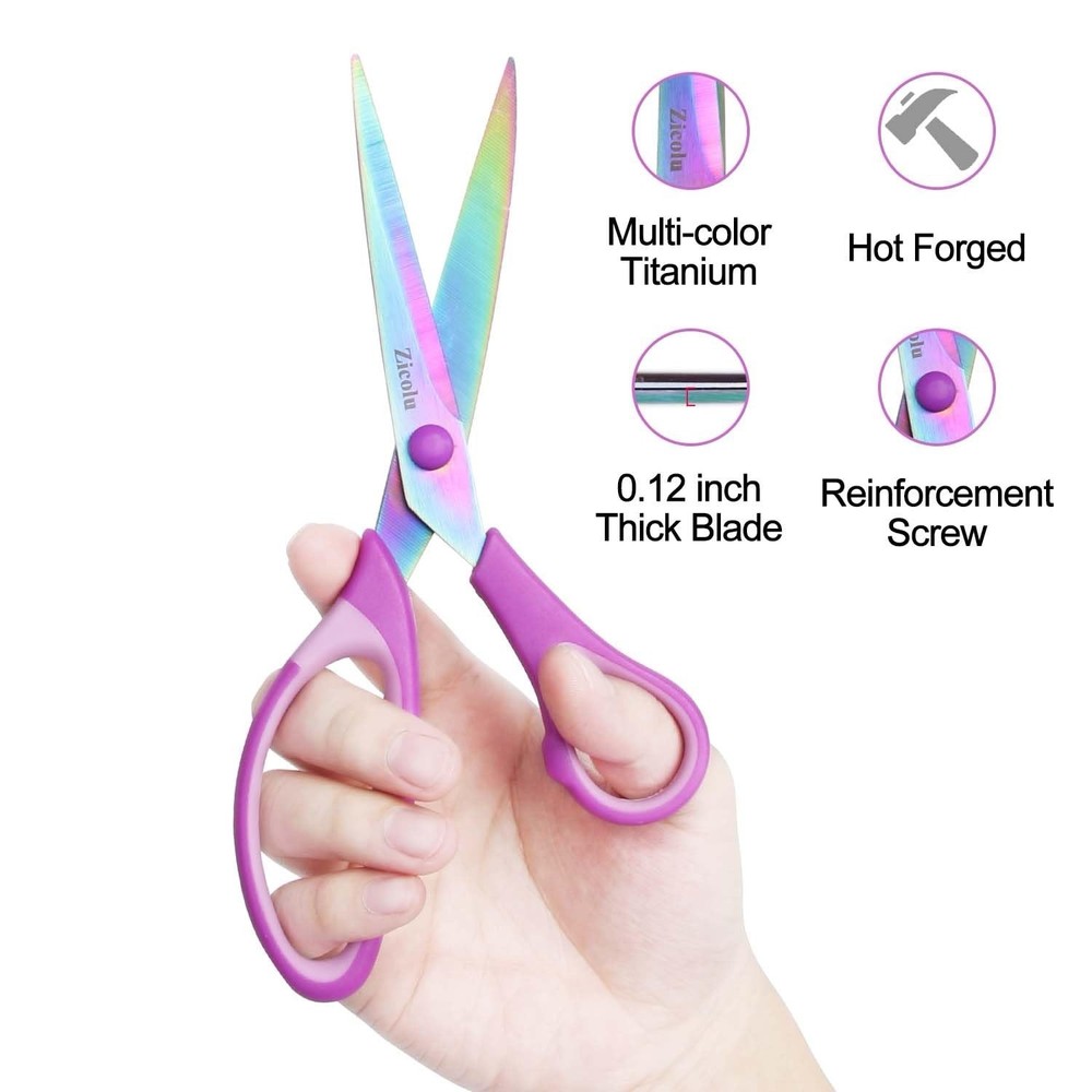 8.5" Scissors All Purpose, Multipurpose Office Scissors Set of 3 pack, sharp