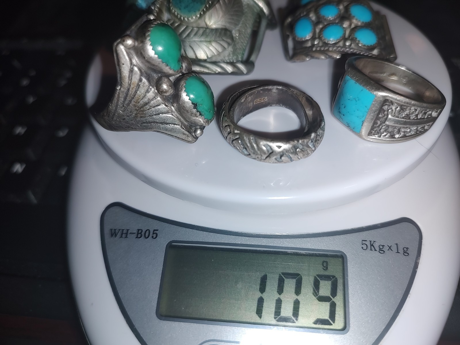 Sterling Silver 925 & Silver Jewelry Lot with Stones Wear or Scrap 109 Grams