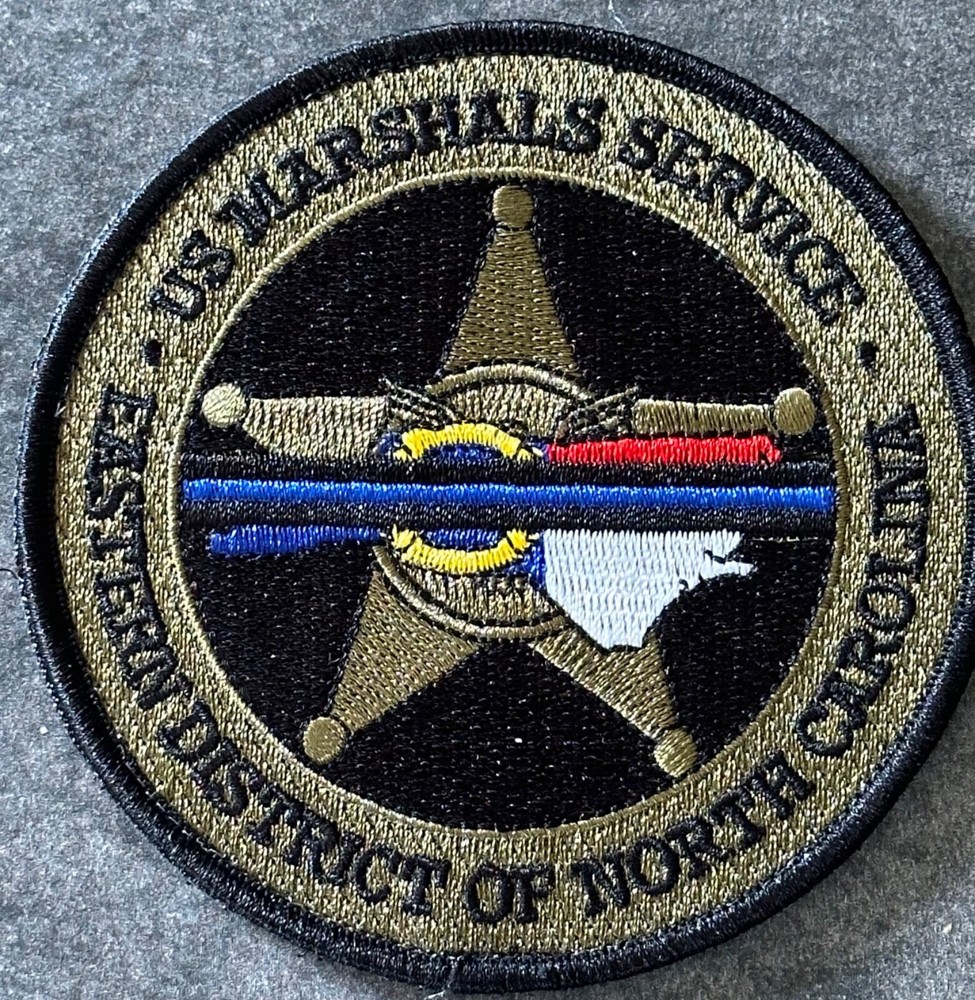US Marshals Service EDofNC “TBL” +Hook Rare * Genuine Kokopelli Patch *