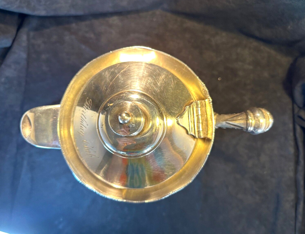 Antique 1868 Rogers & Smith Co. Engraved Silver Plate Insulated Pitcher