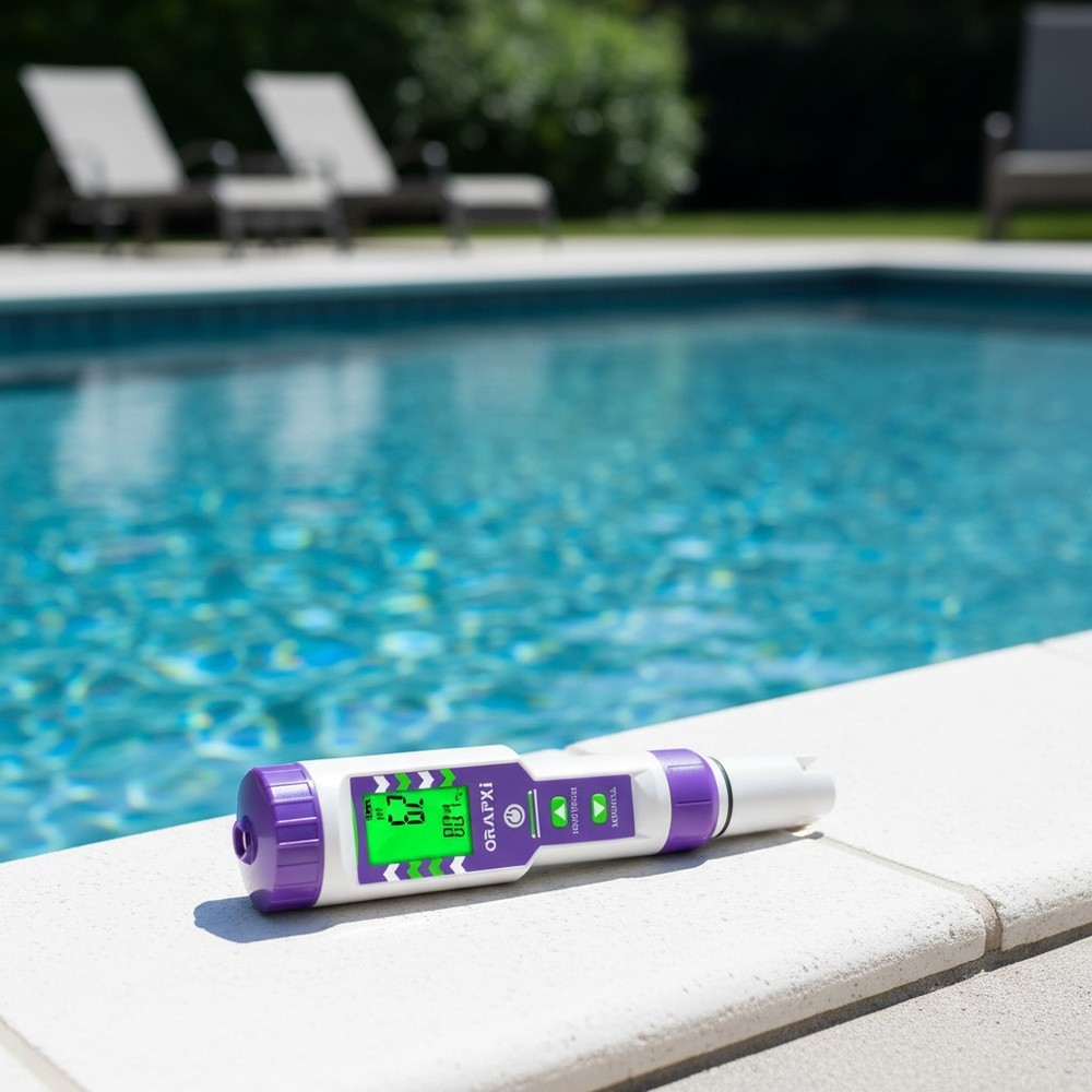 Precision pH and Salinity Testing for Pools - Reliable 6-in-1 Meter for Home Use