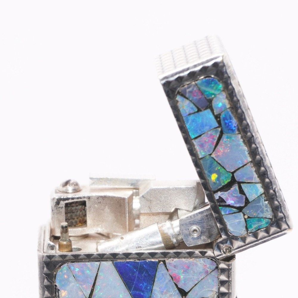 Dunhill Lighter Silver Hobnail Opal Pattern_Ultrasonically cleaned_Working
