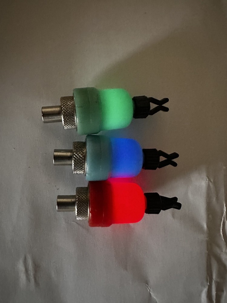 3 solar Tackle Power Glow  Indicator Head bobbins
