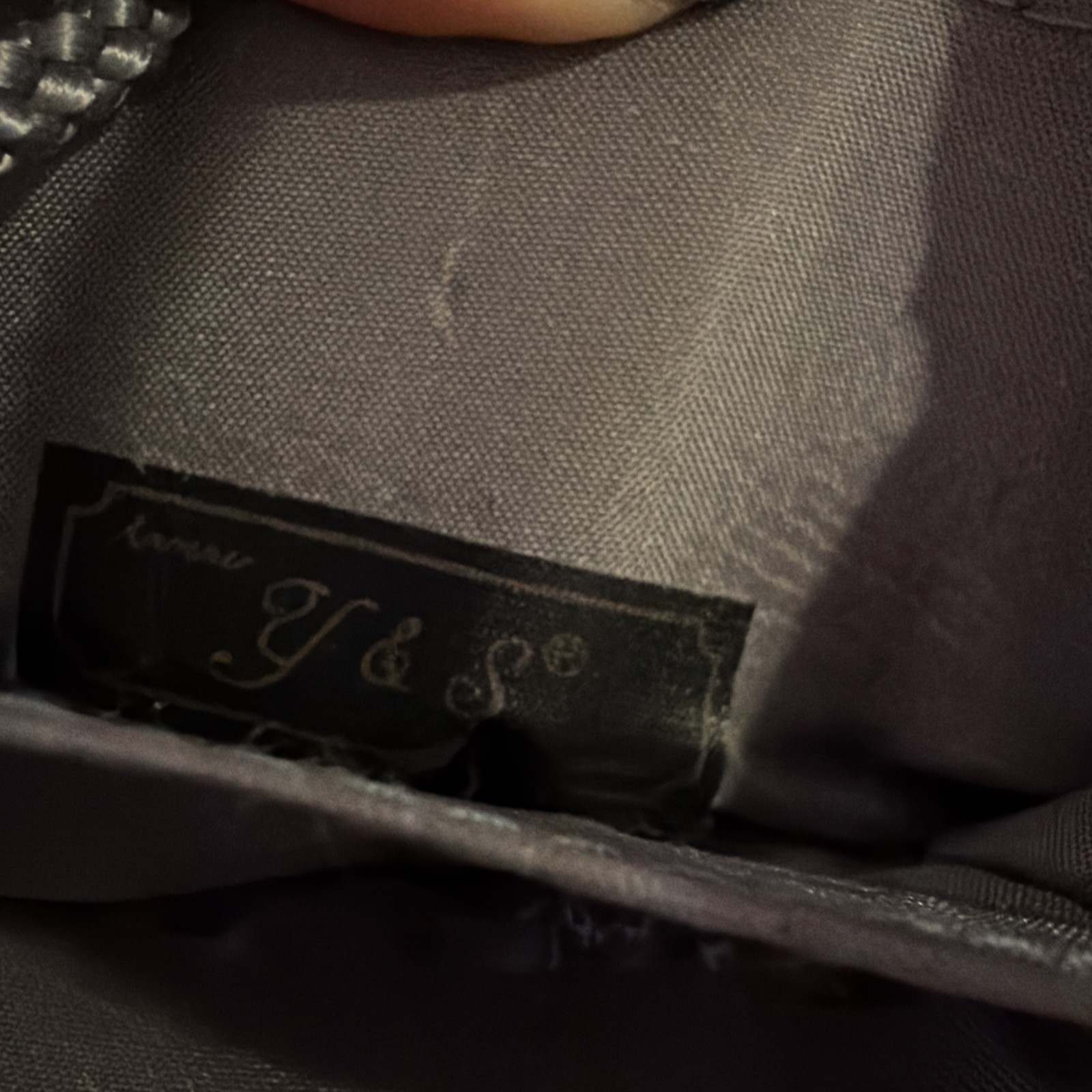 Y&S Vintage Velvet Beaded Purse Dark Purple With Very Dark Olive