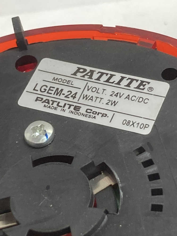 PATLITE LGEM-24-R STACK LIGHT MODULE RED LENS 24VAC/DC 2W
