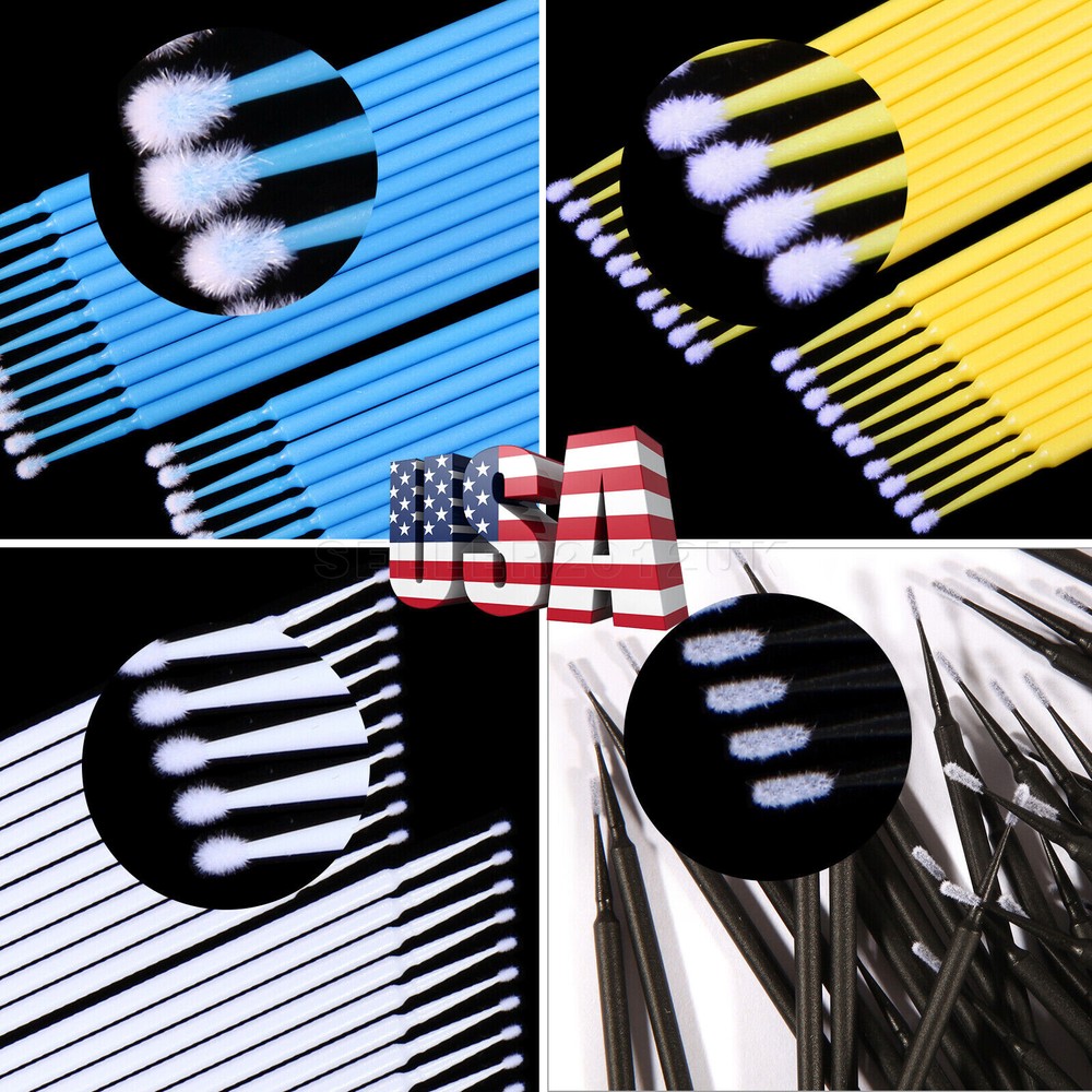 USA Micro Brushes Applicators Microbrush Dental Applicator Tips 4 Colors