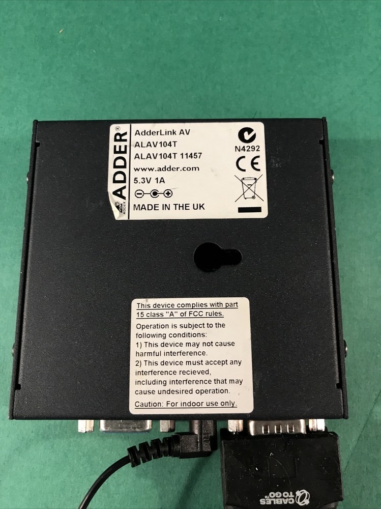 Adderlink ADDER AV104T 11457 A/V TRANSMITTER