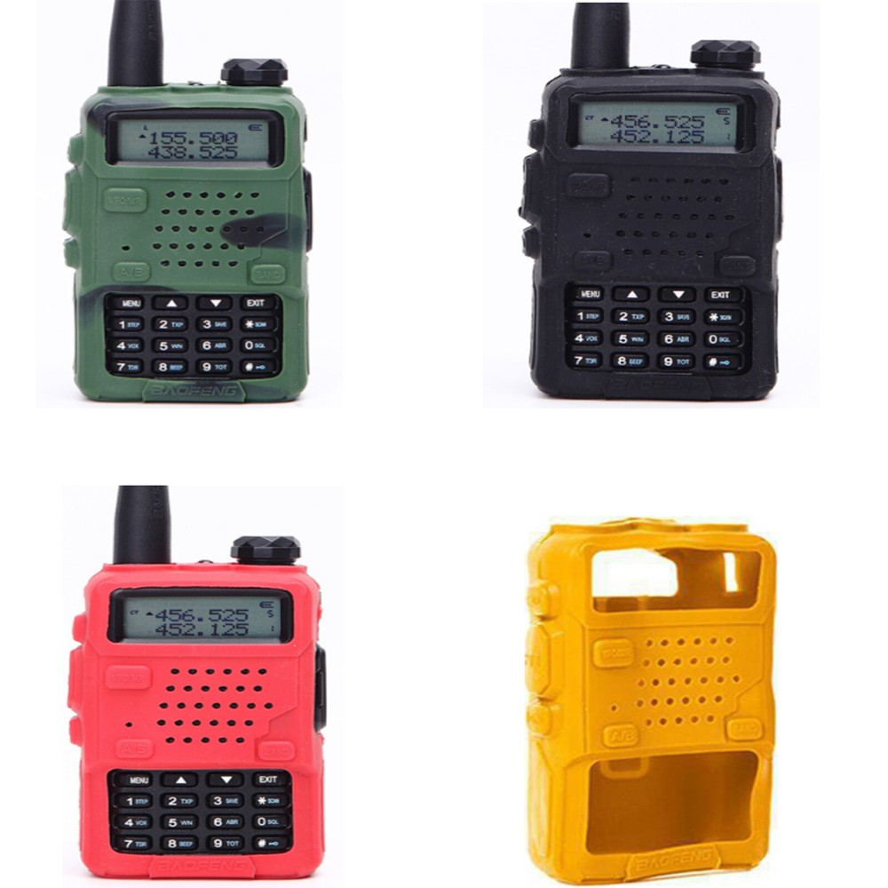 Walkie Talkie Leather Case Plastic Silicone Protective Case for UV-5R