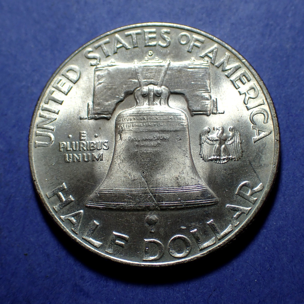1951-D Franklin Half BU+