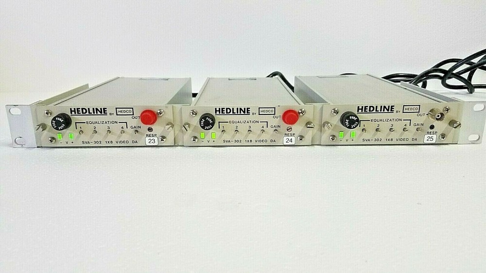 3X Hedco Hedline SVA-302 Equalizer Rack Mount