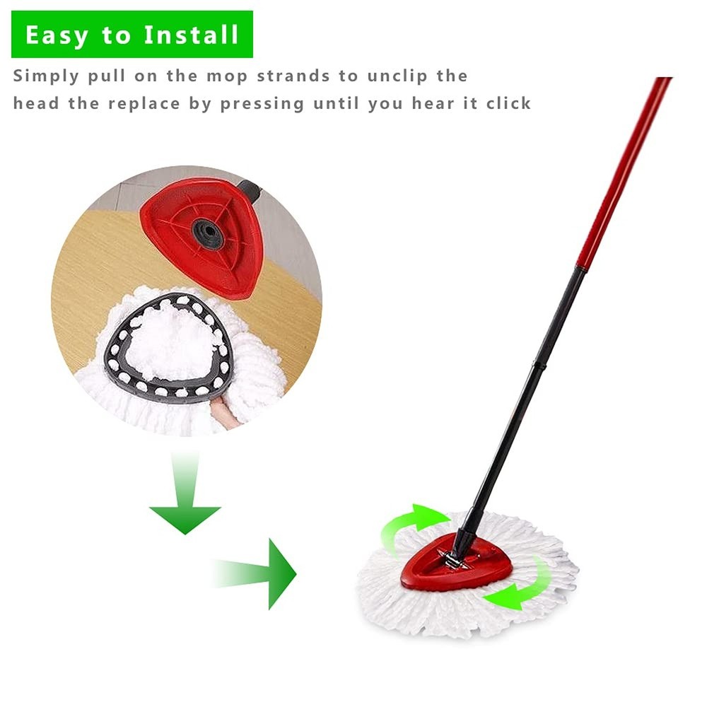 8PCS Mop Replacement Head,100% Microfiber Mop Refills Spin Mop Replacement He...