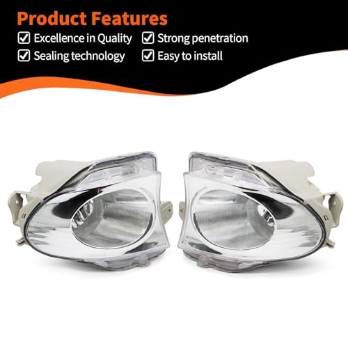 Fog Lights Assembly Compatible with ES350 2010 2011 2012 Pair Left & Right
