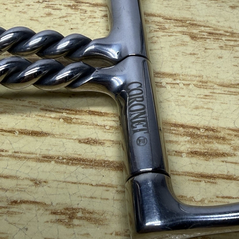 Double Twisted WireBig Dee Ring Snaffle Bit 5" Mouthpiece Coronet